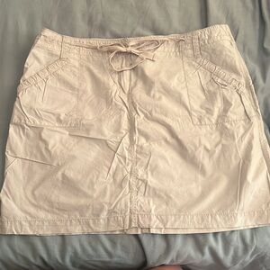 New York & Company Khaki Cargo Skirt Plus Size
